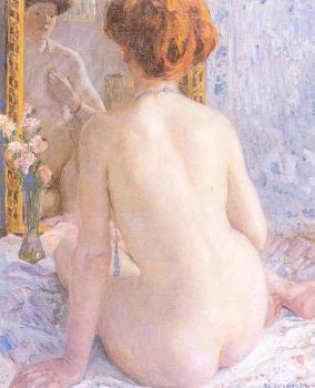 Frederick Carl Frieseke : Reflections (Marcelle)